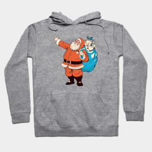 Vintage Santa Claus Christmas Illustration Hoodie